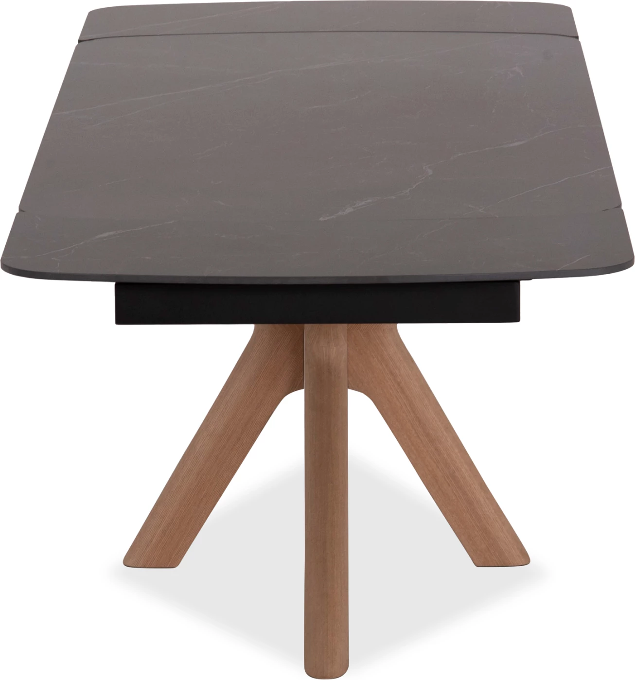 Tavolinë ngrënieje HORIZON, sipërfaqe qeramike, këmbë betule me faner frashëri, 180x90x76cm