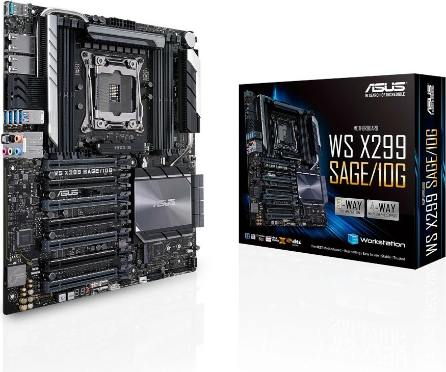 Pllakë amë ASUS WS X299 SAGE/10G, Intel, LGA 2066, DDR4, 512 GB