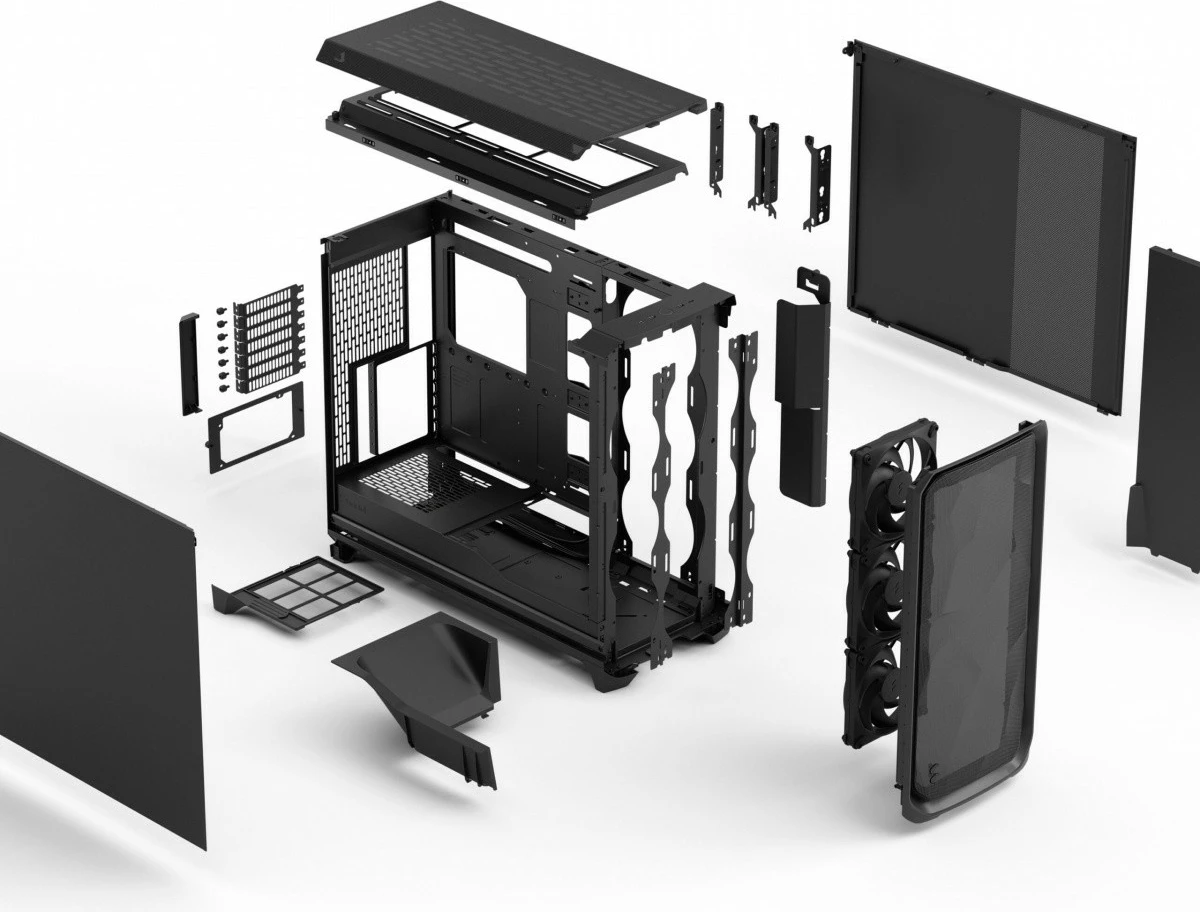 Kasë Fractal Design Meshify 3 XL, Tower, ATX/E-ATX/ITX, e zezë
