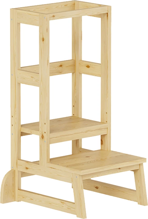 Kullë mësimi për fëmijë Chiquel, stil Montessori, dru pishe, ngjyrë natyrale, 45.7x51x90cm