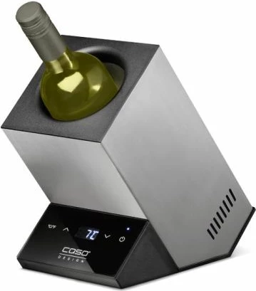 Ftohës shishe vere CASO WineCase One Inox 611, 1 shishe, 5–18°C, LED, touch, argjend/e zezë