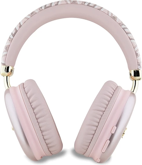 Kufje Bluetooth Guess GCube Metallic Script Logo, On-ear, 32 orë, Rozë