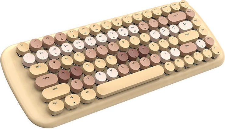 Tastierë mekanike wireless MOFII ROMI SK-645, 84 taste, Bluetooth/2.4G, kafe