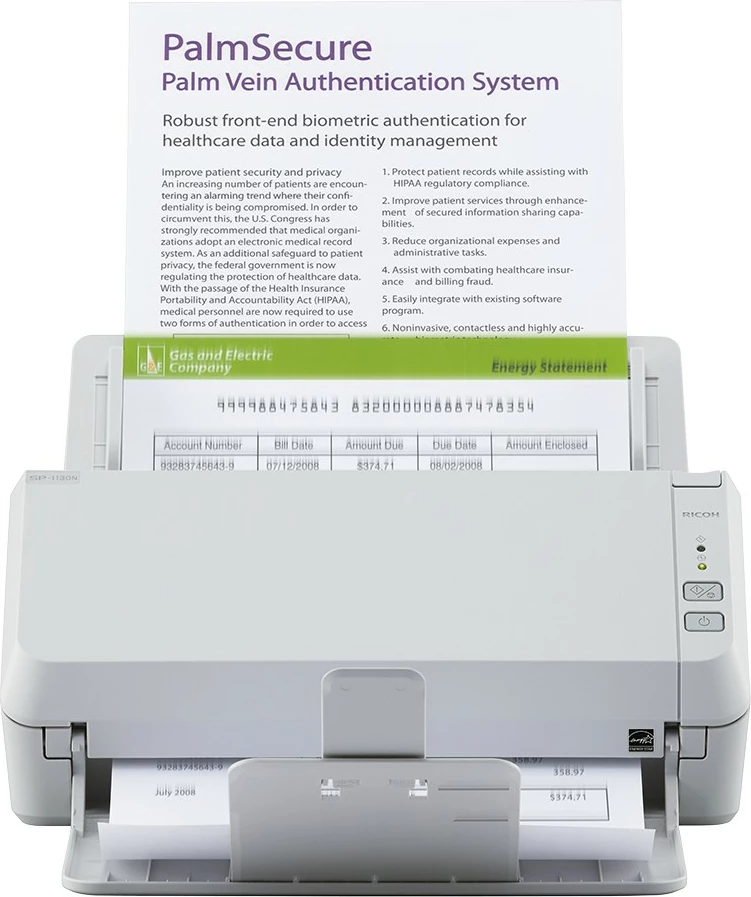 Skaner dokumentesh Ricoh SP-1130N, 30ppm, duplex, Ethernet, USB, ngjyrë gri