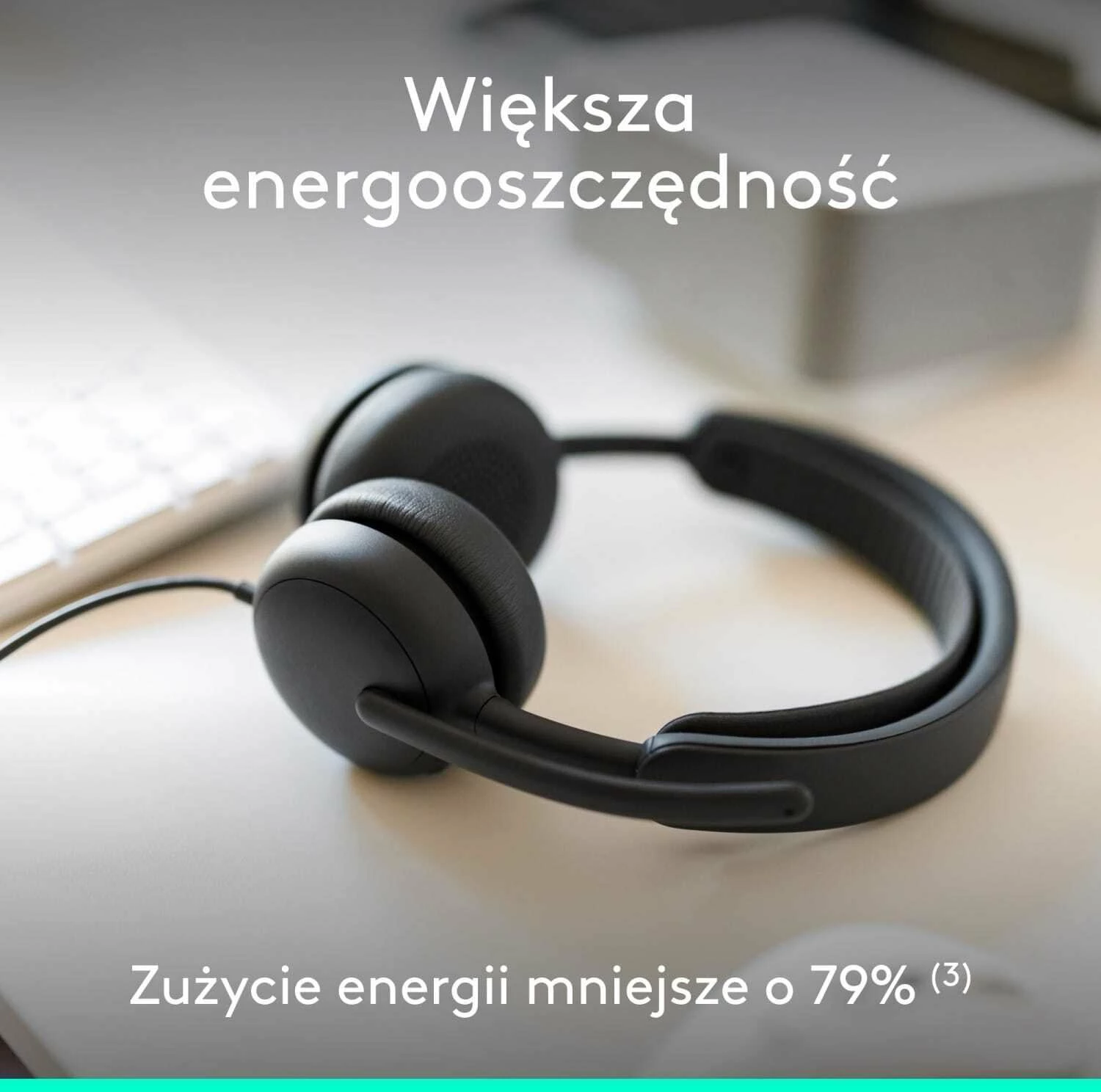 Kufje Logitech Zone Wired 2 981-001619, USB-C, me mikrofon, ANC hibride, kabllo 1.9 m, të zeza