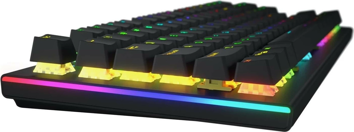 Tastierë mekanike Hator Gravity X TKL, RGB, HATOR Aurum Orange Linear, USB, e zezë