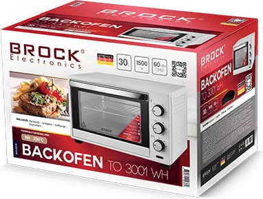 Furrë elektrike Brock TO 3001 WH 30L 1500W me konvekcion, e bardhë