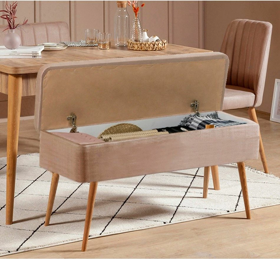 Set tavolinë me karrige për ngrënie, zgjatues, 4 pjesë, Skye Decor, Vina 0900 - 3, ngjyrë Atlantic, Stone