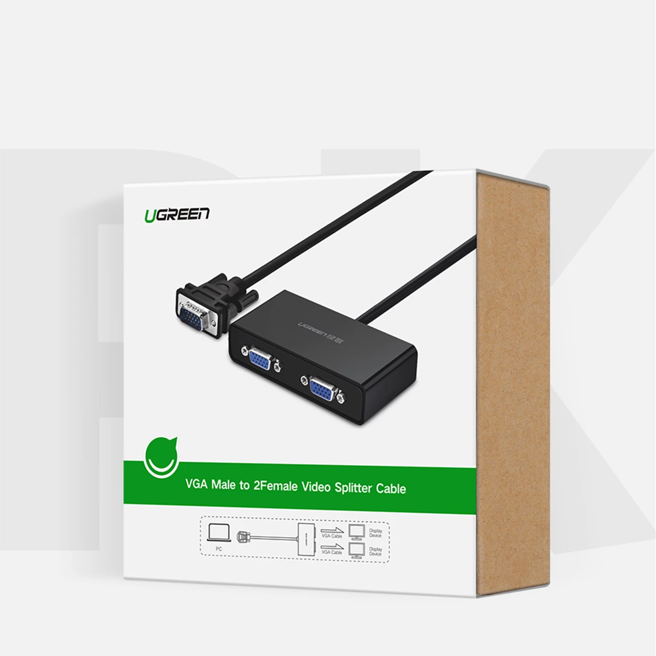 Splitter VGA Ugreen 40254, 1x2, 1920x1440 60Hz, 1m, i zi