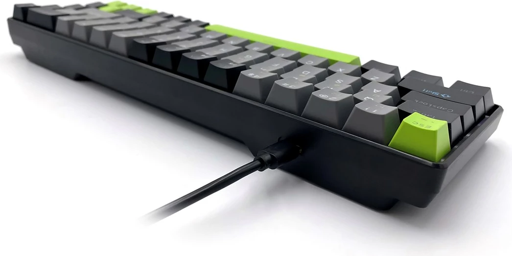 Tastierë mekanike Media tech RED CORE MX60 MT1260, 60%, me ndriçim shumëngjyrësh, e gjelbër