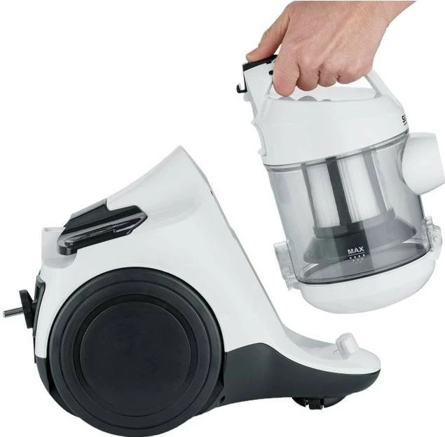 Fshesë me korrent Severin CY 7103, pa qese, 1L, 850W, e zezë-bardhë