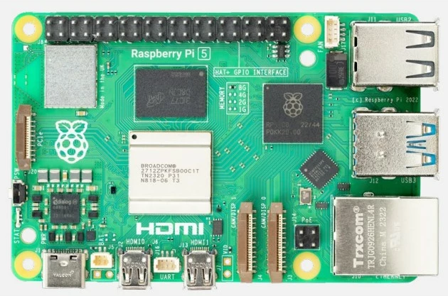 Kompiuter Raspberry Pi 5B, ARM Cortex-A76, 8 GB, 2400 MHz
