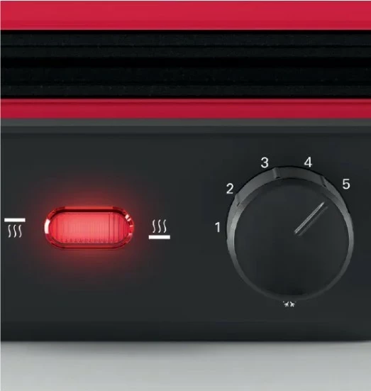 Grill elektrik Bosch TCG4104, 2000 W, i zi/kuq