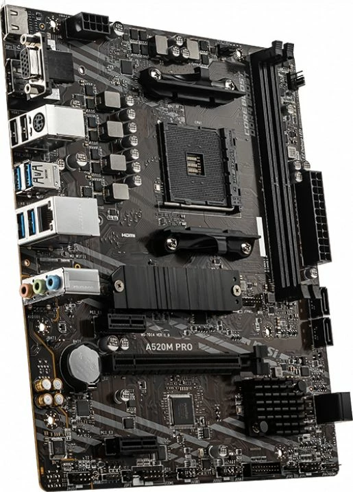 Pllakë amë MSI A520M PRO, mATX, 2xDDR4 deri 64GB
