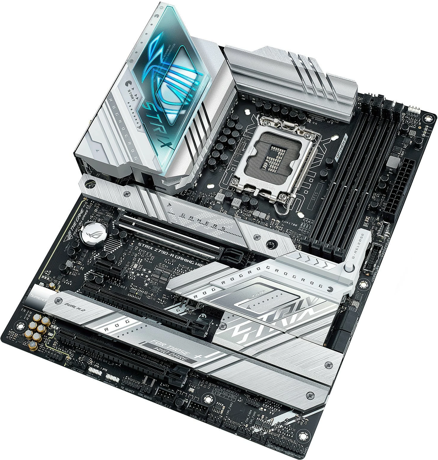 Pllakë amë ASUS ROG STRIX Z790-A GAMING WIFI D4, Intel, LGA 1700, DDR4, 128 GB, argjendtë