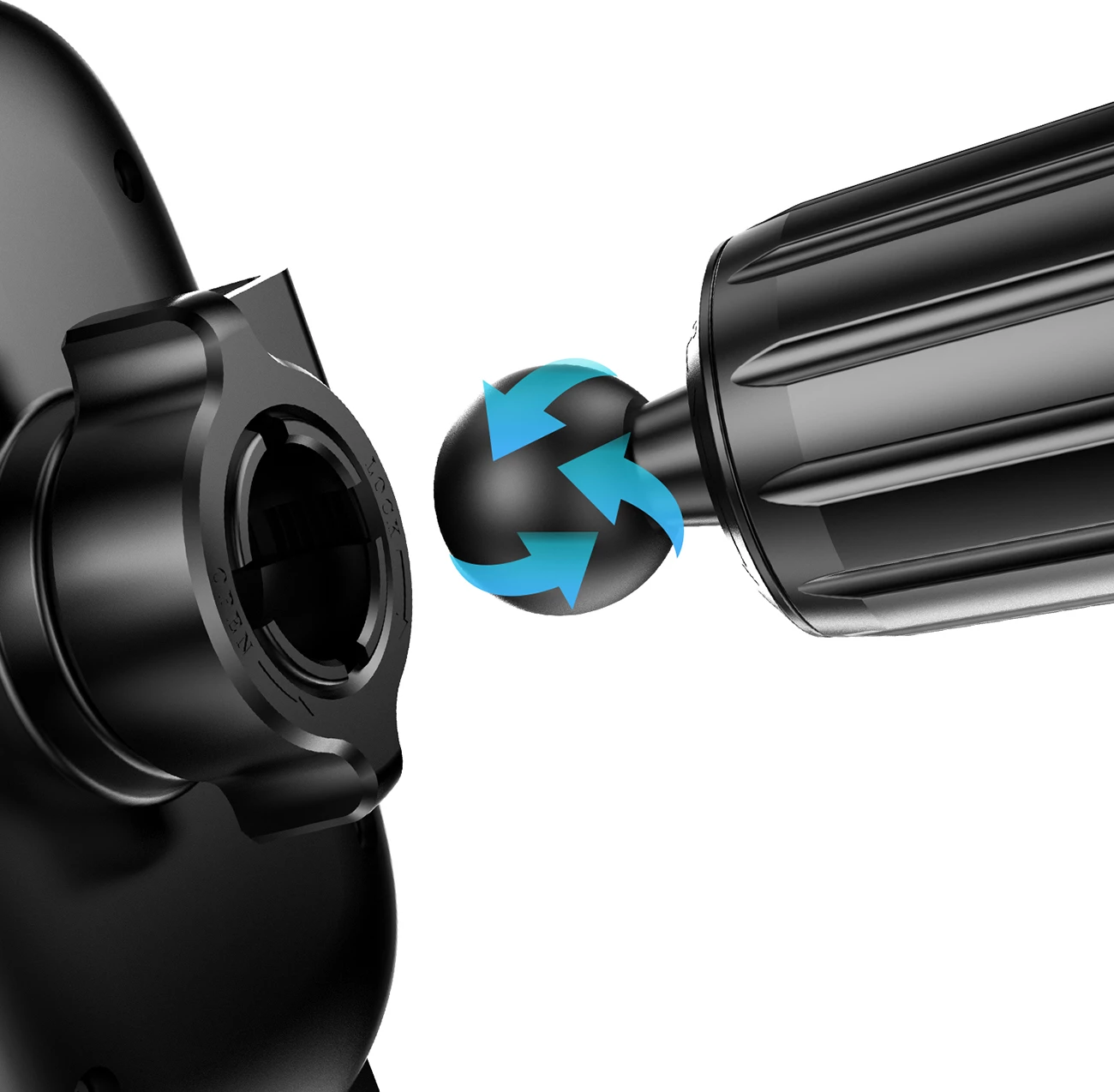 Mbajtës për celular Dudao F5N+, gravitacional, me kupë thithëse, i zi