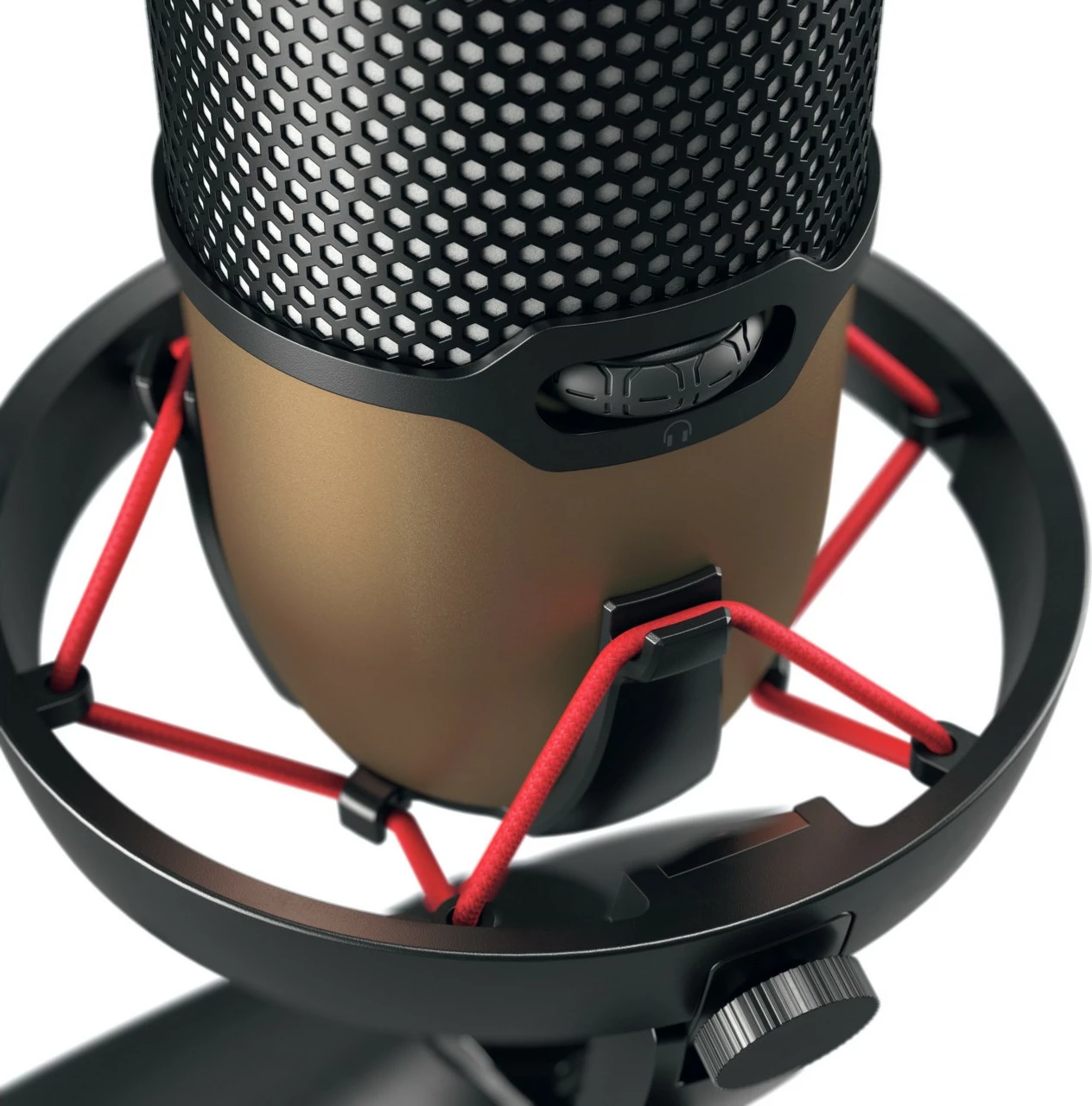Mikrofon tavoline Cherry UM 9.0 PRO RGB, 24 bit, 192 kHz, USB, i zi, bakër