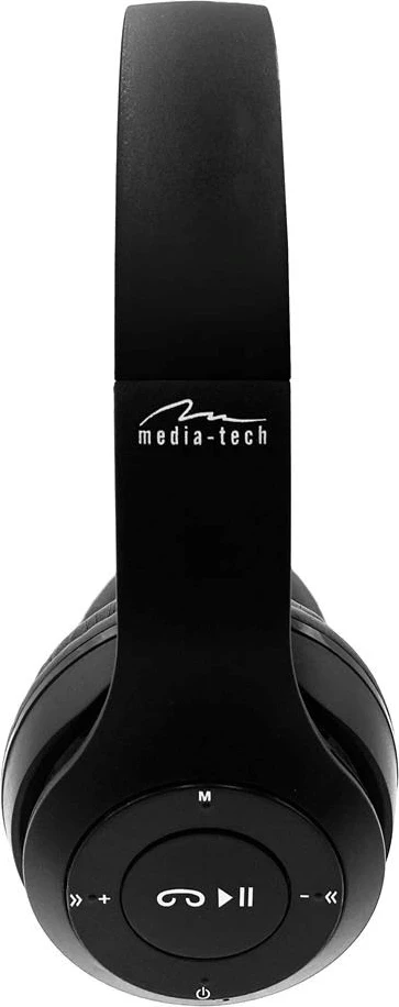 Kufje Wireless Media-Tech EPSILION BT MT3591, Bluetooth 4.2, me Mikrofon, Radio FM, të Zeza