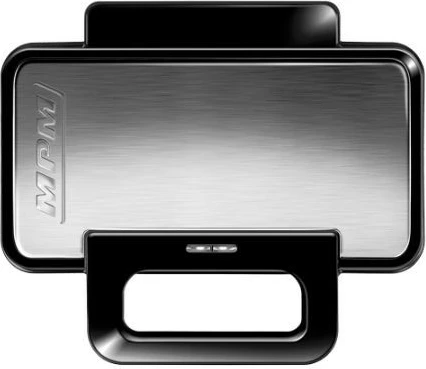 Tostier 3-në-1 MPM MOP-43M, pllaka të ndërrueshme, 1000W, Inox, zi/argjendtë