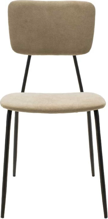 Karrige Tania, pëlhurë antike bezhë, këmbë të zeza, set prej 4 copash