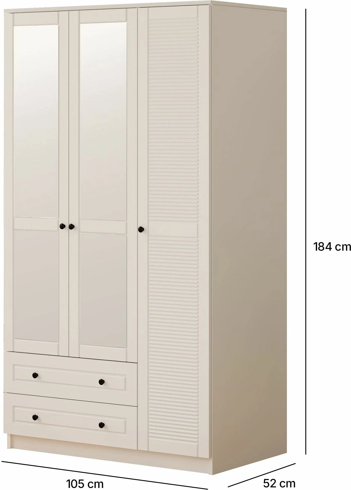 Dollap Skye Decor, ngjyrë e bardhë mat, Rb-062-03