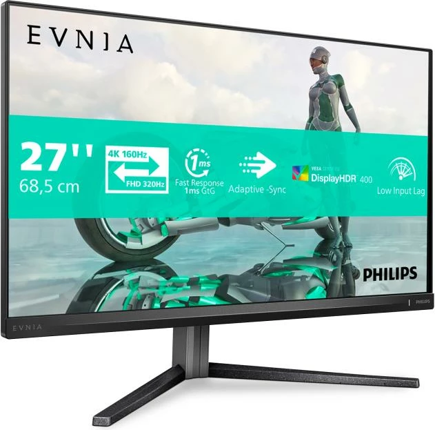 Monitor gaming, Philips Evnia 27M2N3800A, 27", 4K 160 Hz / FHD 320 Hz