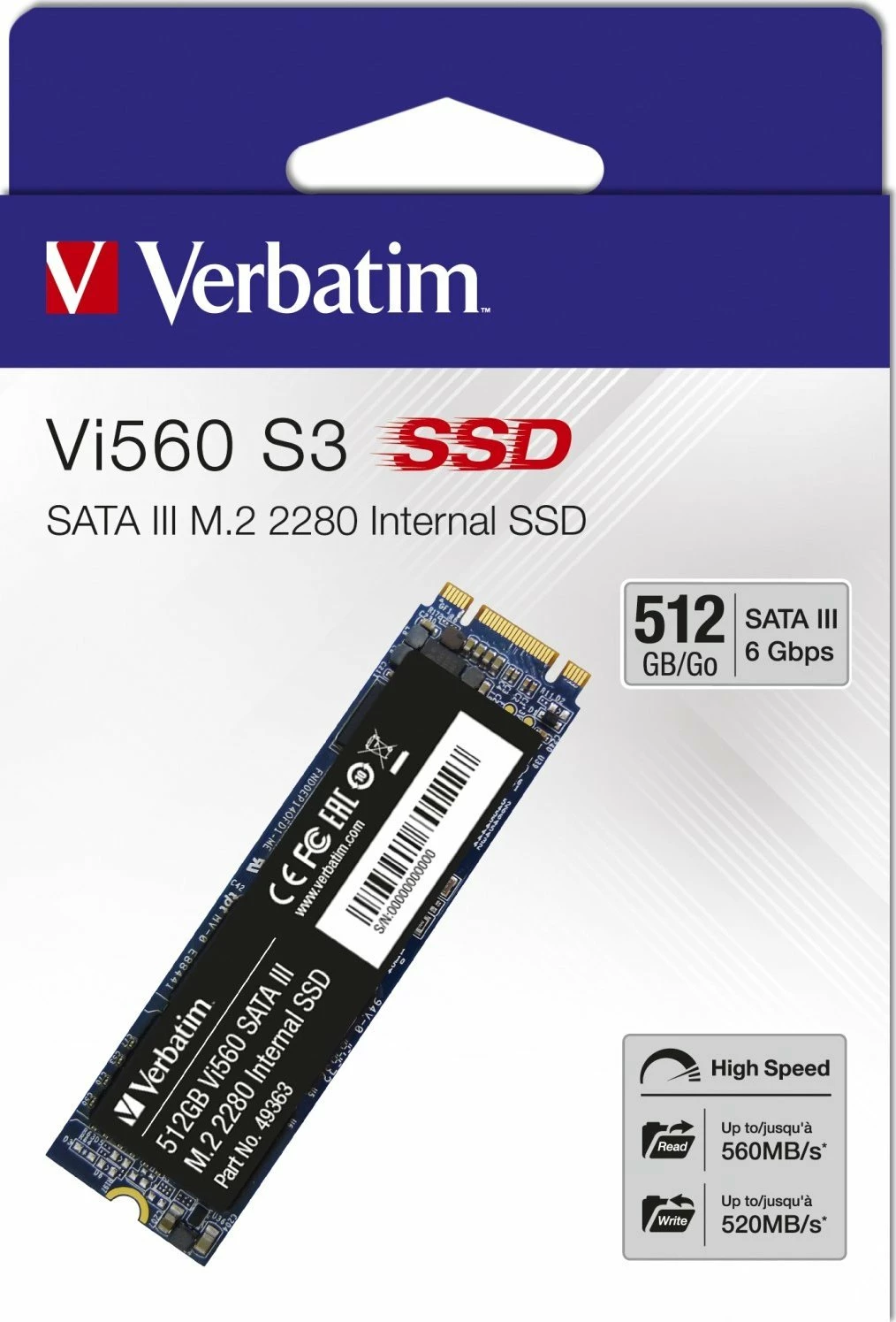 SSD i brendshëm Verbatim Vi560 512GB M.2 2280 SATA III