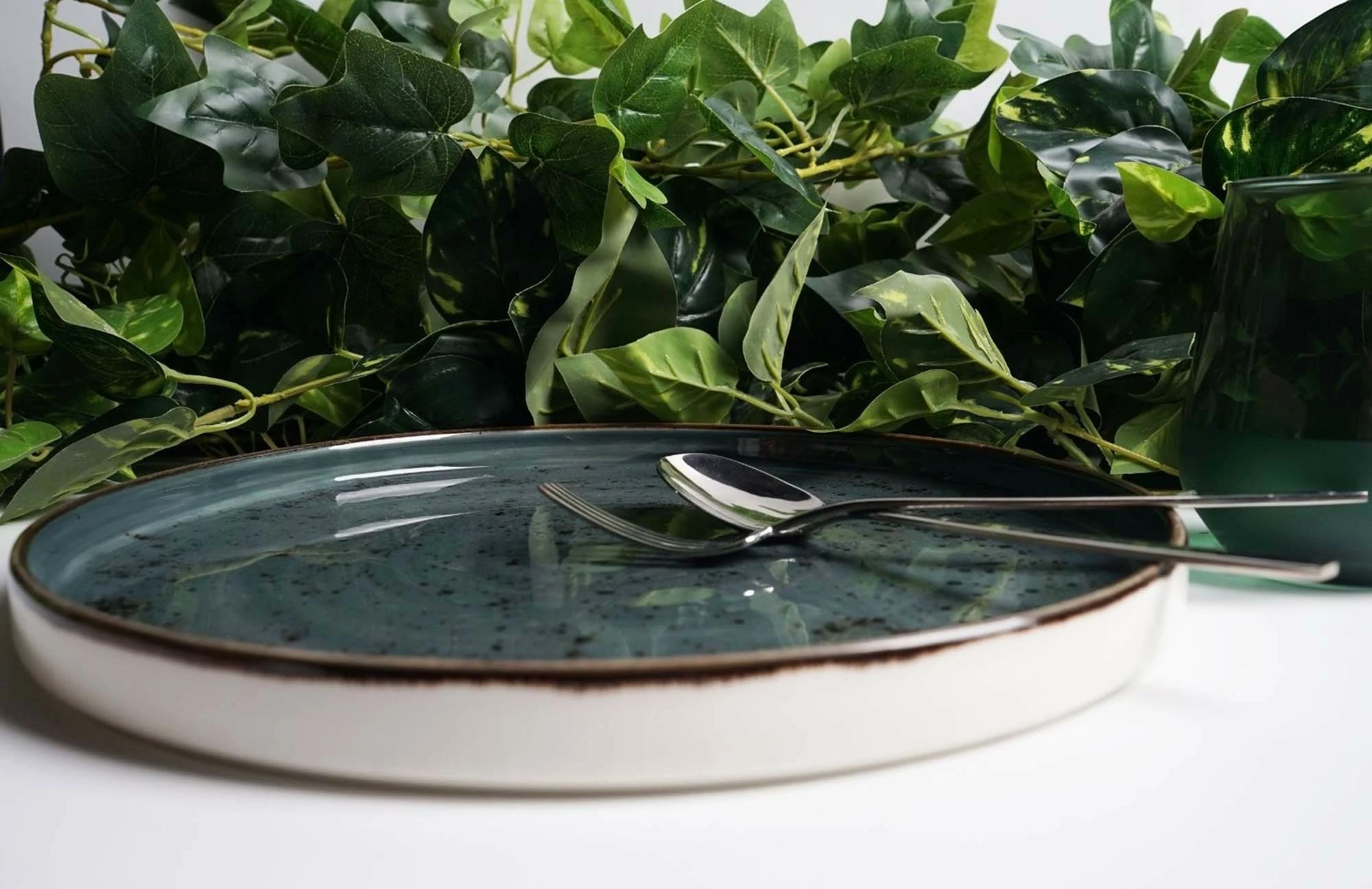 Pjatë porcelani Fine Dine Arando 350x210 mm, gri, set 6 copë