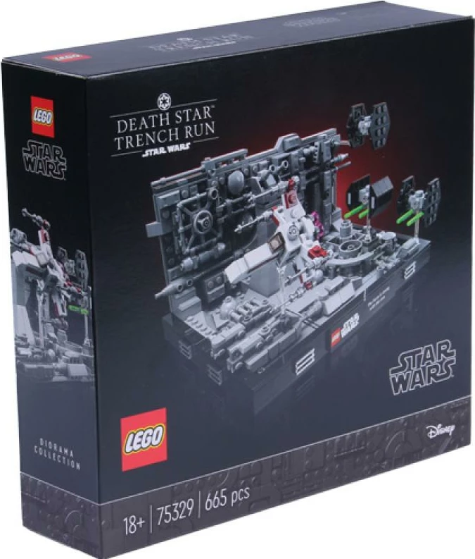 Set ndërtimi LEGO Star Wars 75329 Diorama Death Star Trench Run 665 pjesë 18+