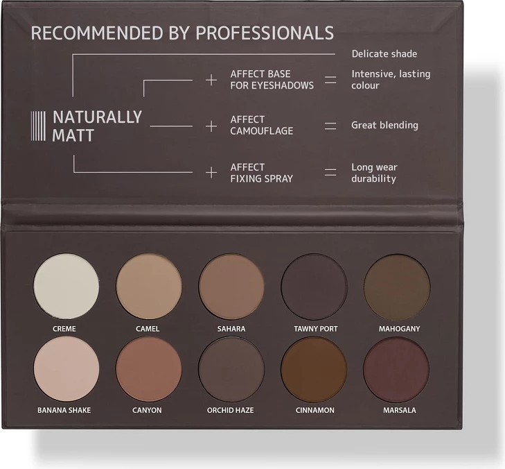 Paletë për sy Affect Naturally Matt Pressed Eyeshadow Palette 10x2g