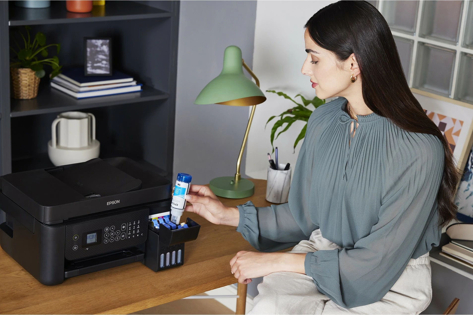 Printer multifunksional Epson EcoTank ET-4800, ngjyrë, A4, Wi-Fi, me skaner dhe faks, e zezë