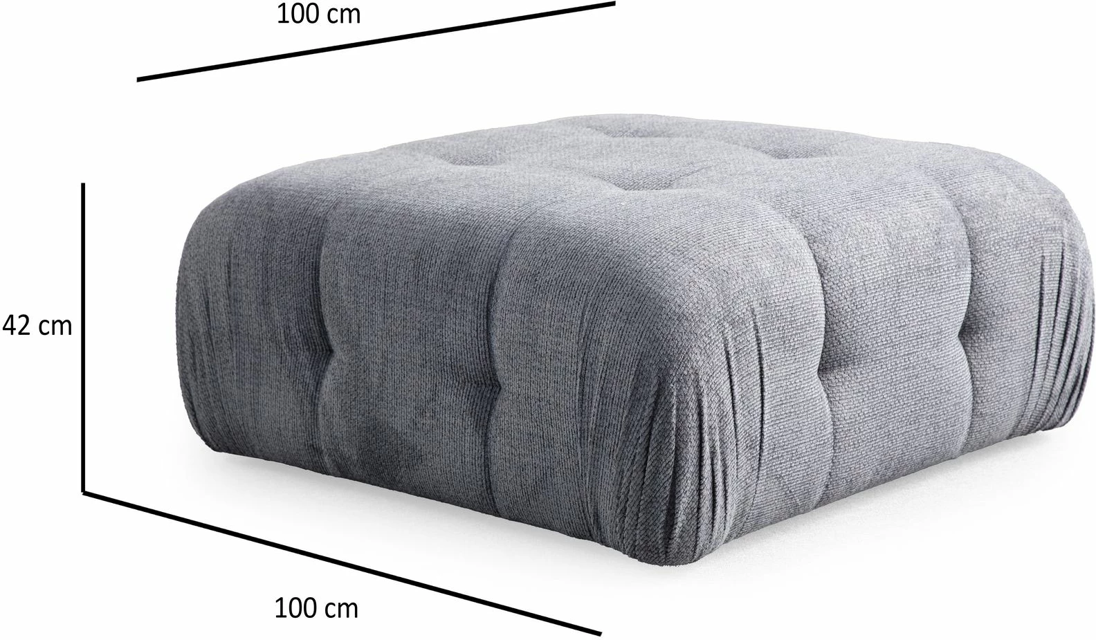 Puf Amaris, ngjyrë gri, Tuffet Atelier del Sofa