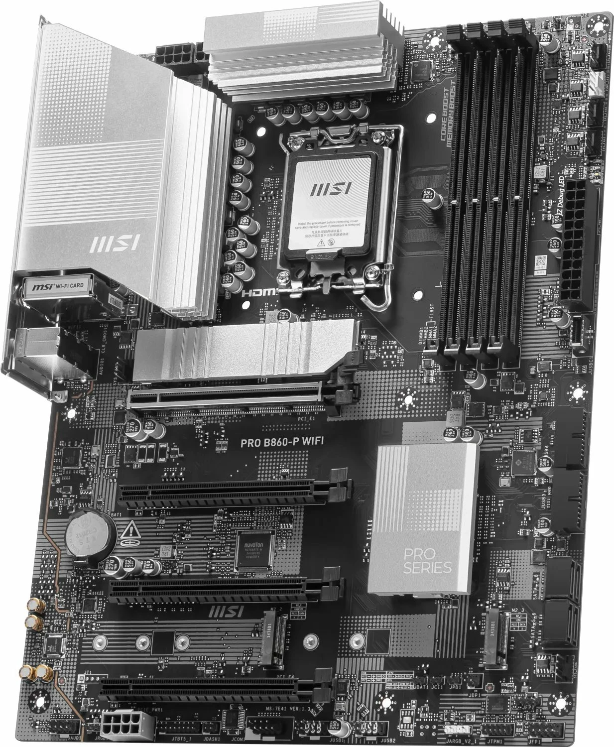 Pllakë amë MSI PRO B860-P WIFI, ATX, DDR5 256GB, Wi‑Fi 7, Bluetooth