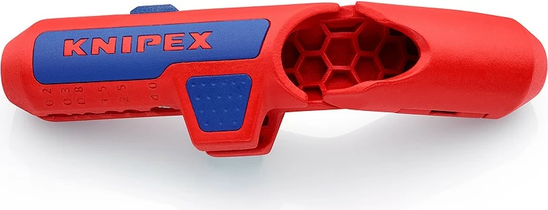 Vegël zhveshëse Knipex Universal, 135mm, plastikë, kuqe/kaltër