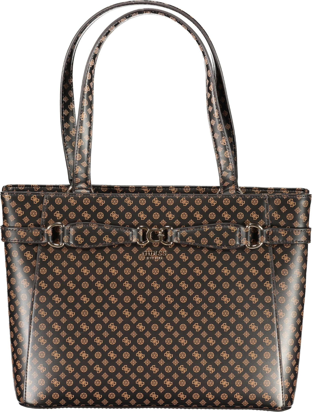 Çantë GUESS JEANS Arlena për femra, kafe