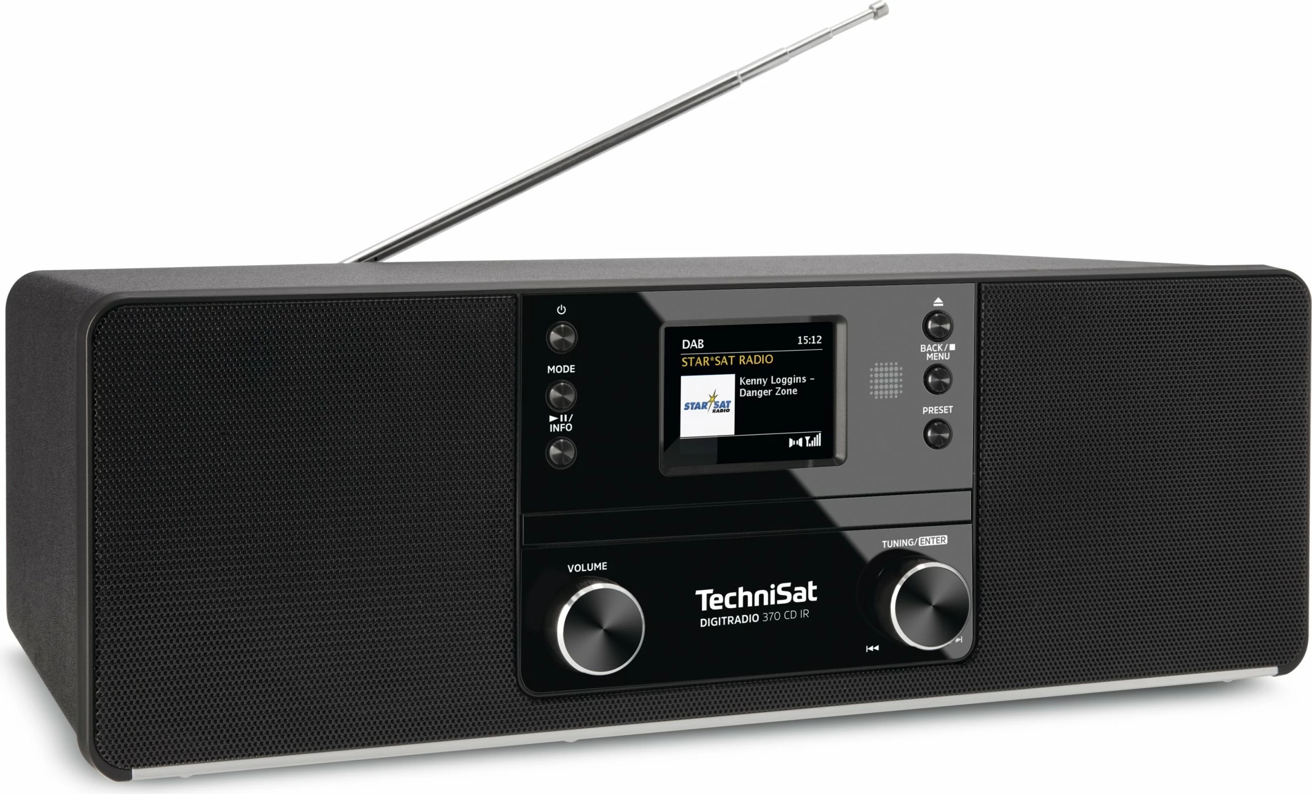 Radio TechniSat DigitRadio 370 CD IR, me CD, internet radio, e zezë