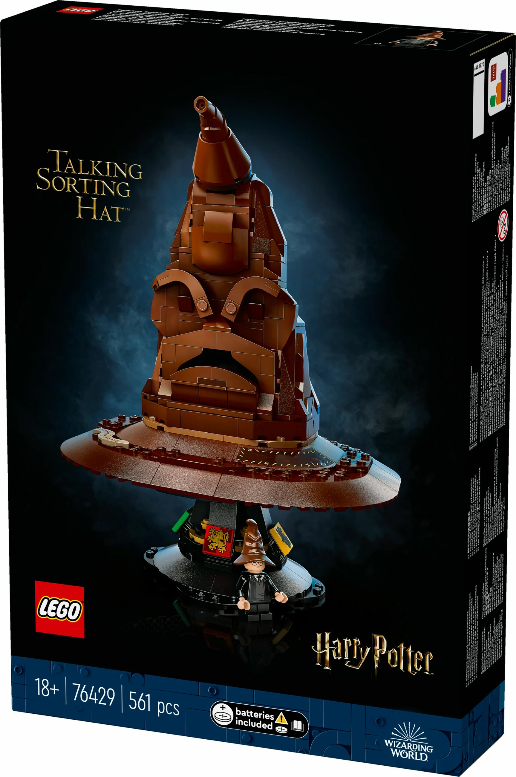 Set LEGO Talking Sorting Hat, 561 copë, plastikë, për të rritur, ngjyrë kafe