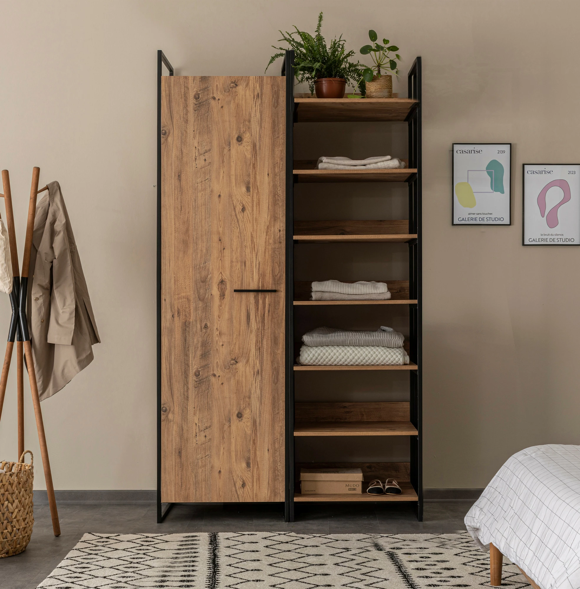 Dollap Hanah Home Dynamic Takım, ngjyrë Atlantic Pine, 2 copë