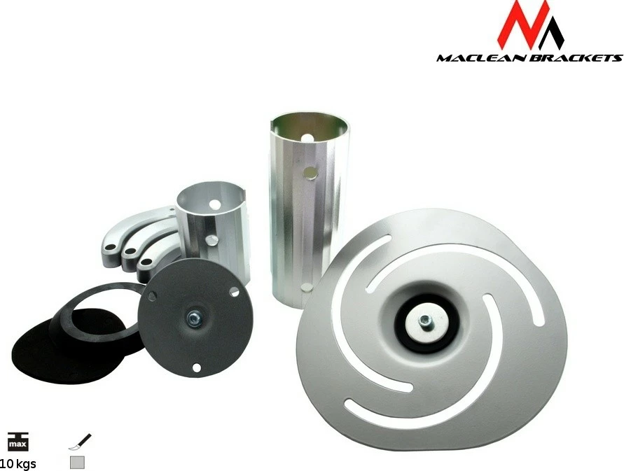 Mbajtës tavani për projektor Maclean MC-517S, universal, i rregullueshëm, argjendtë