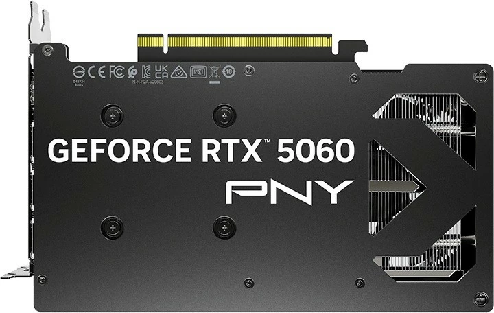 Kartelë grafike PNY GeForce RTX 5060, 8GB GDDR7, 2 ventilatorë, e zezë