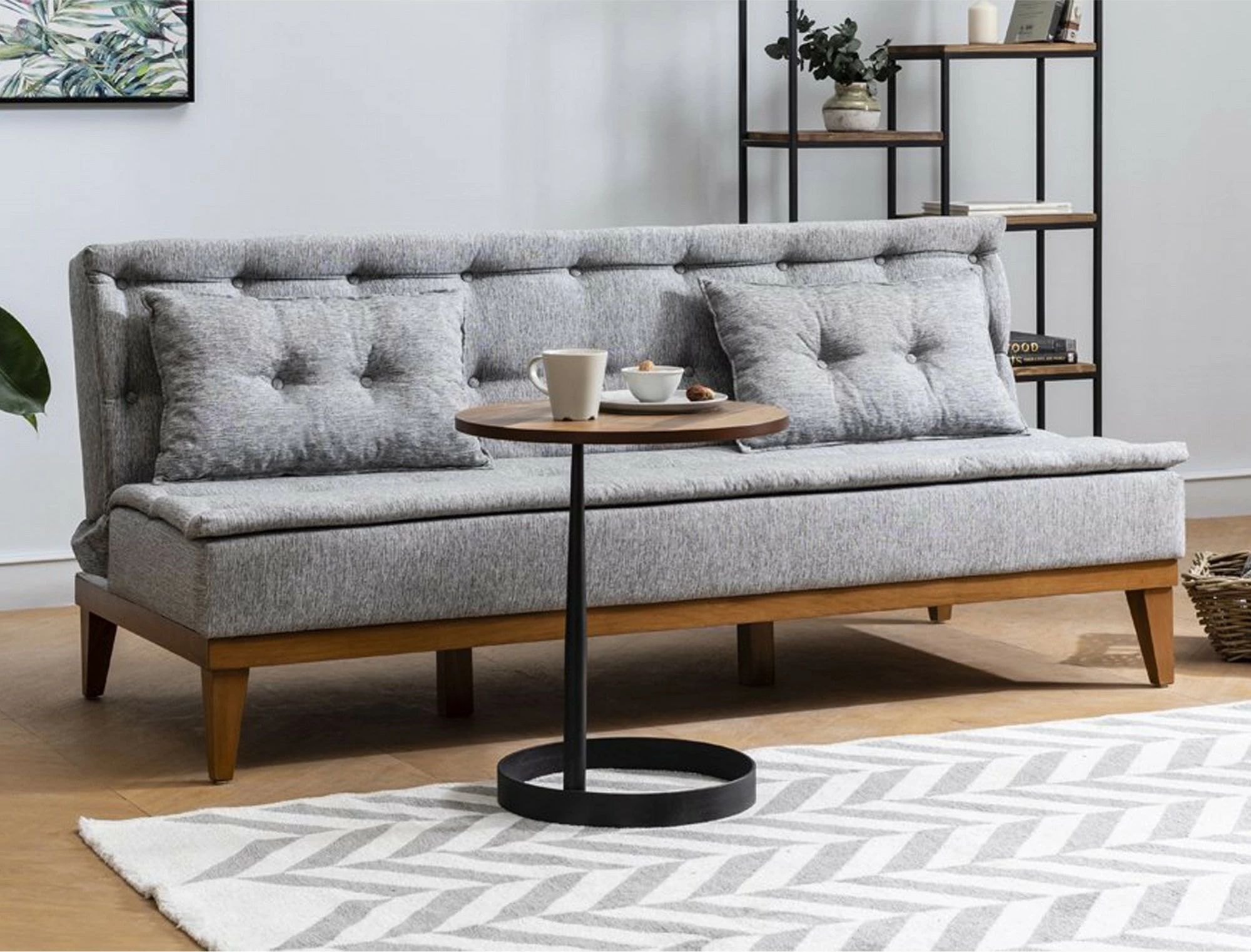 Divan 3-vendësh, shtrat, Atelier del Sofa, ngjyrë gri, Fuoco