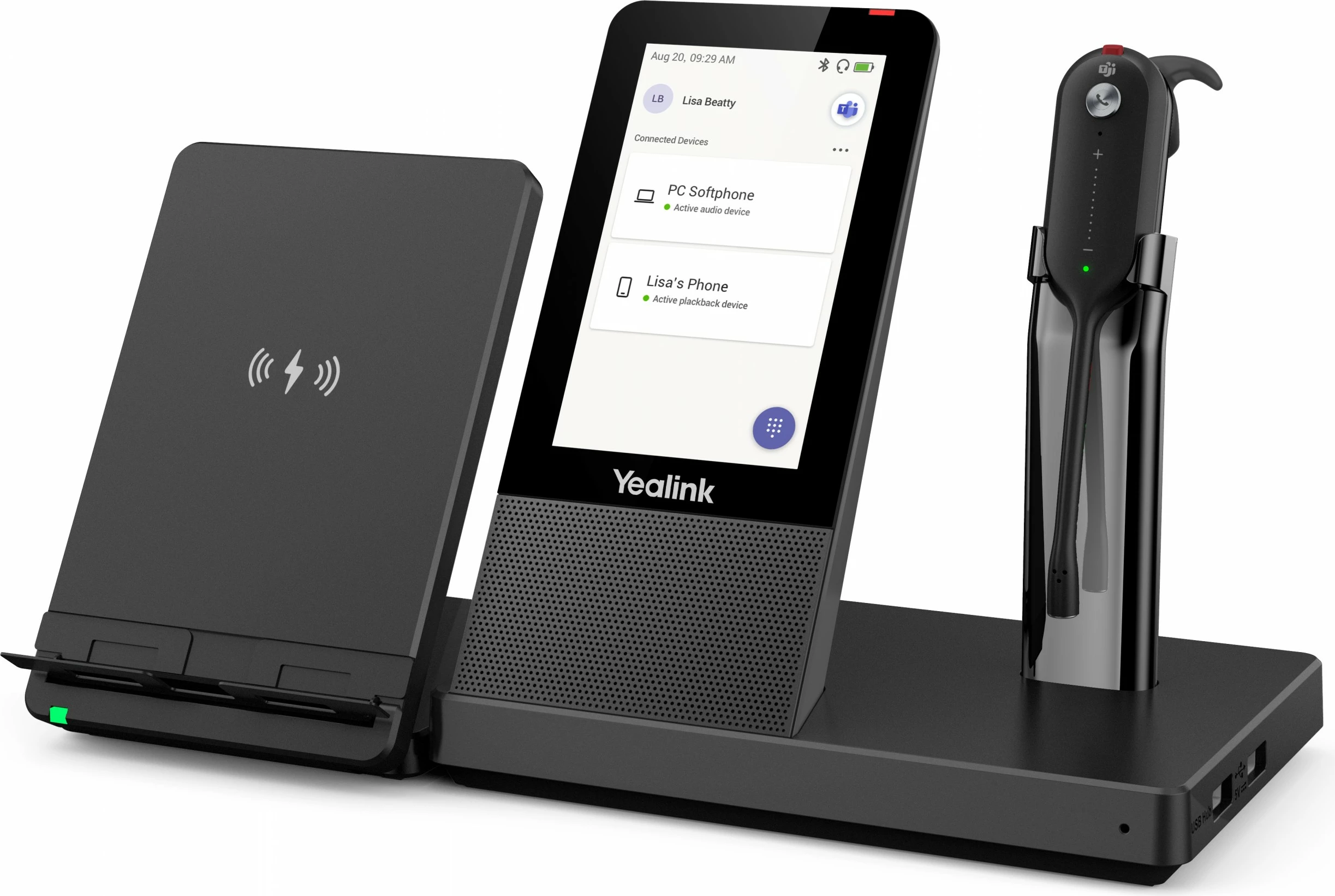 Kufje pa tela Yealink WH67, Office/Call center, e zezë