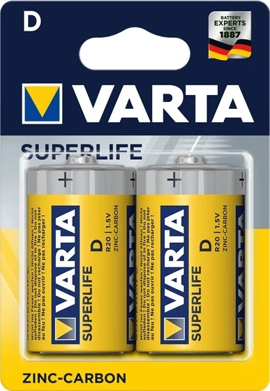 Bateri Varta R20 D, 2 copë