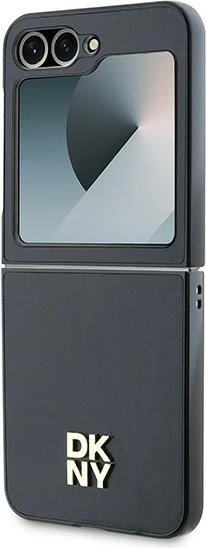 Mbështjellës DKNY për Samsung Galaxy Z Flip 6, lëkurë, i zi