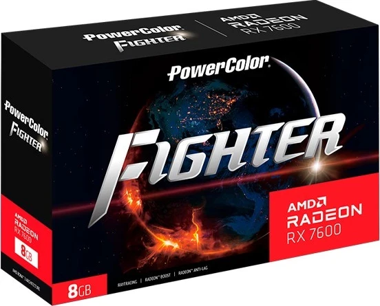 Kartë Grafike PowerColor RX 7600 8G-F, AMD Radeon RX 7600, 8 GB GDDR6