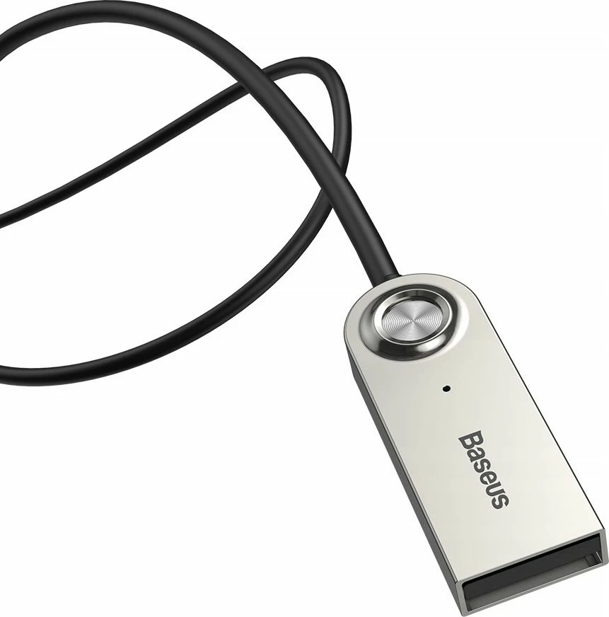 Adapter Bluetooth audio Baseus BA01 (CABA01-01) Bluetooth 5.0, USB-A në MiniJack 3.5mm, me mikrofon, 5 m, e zezë