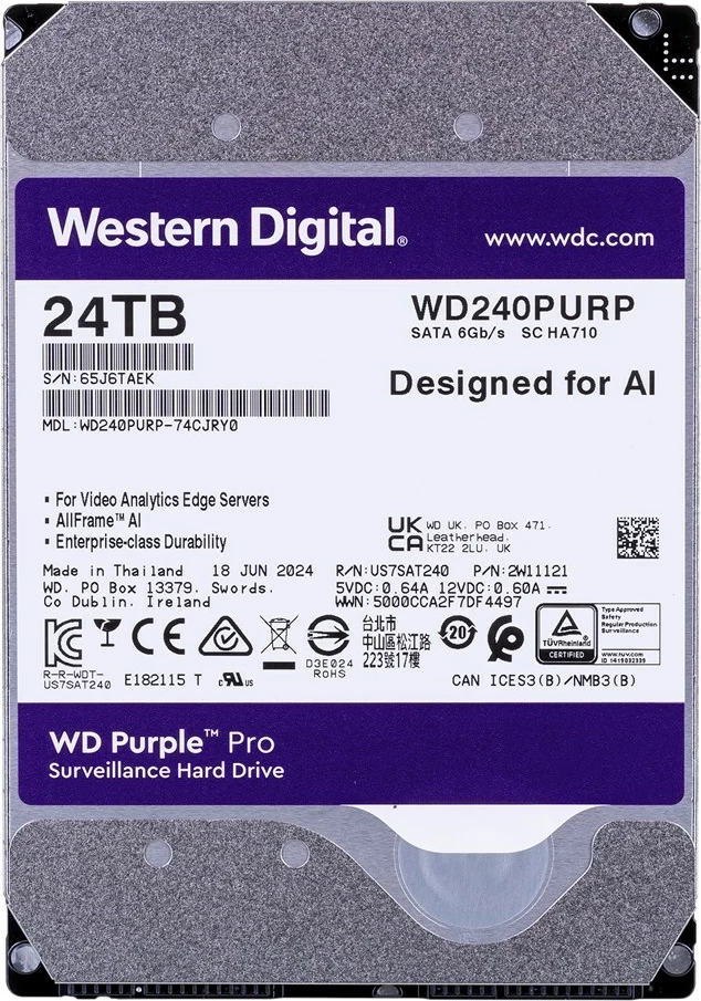 Hard disk WD Purple Pro WD240PURP 24 TB