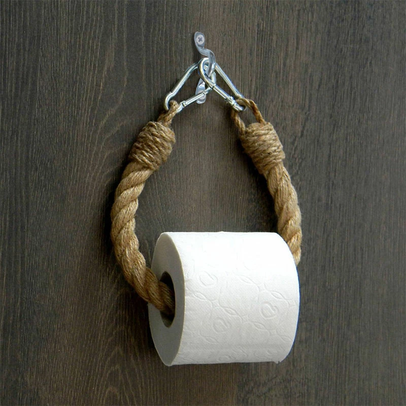 Mbajtës letre higjienike PWF-0226 metal dhe litar 12x3x38cm