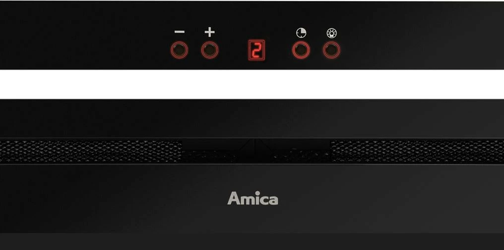 Aspirator i integrum Amica OMC6451B HC, me telekomandë, LED, i zi