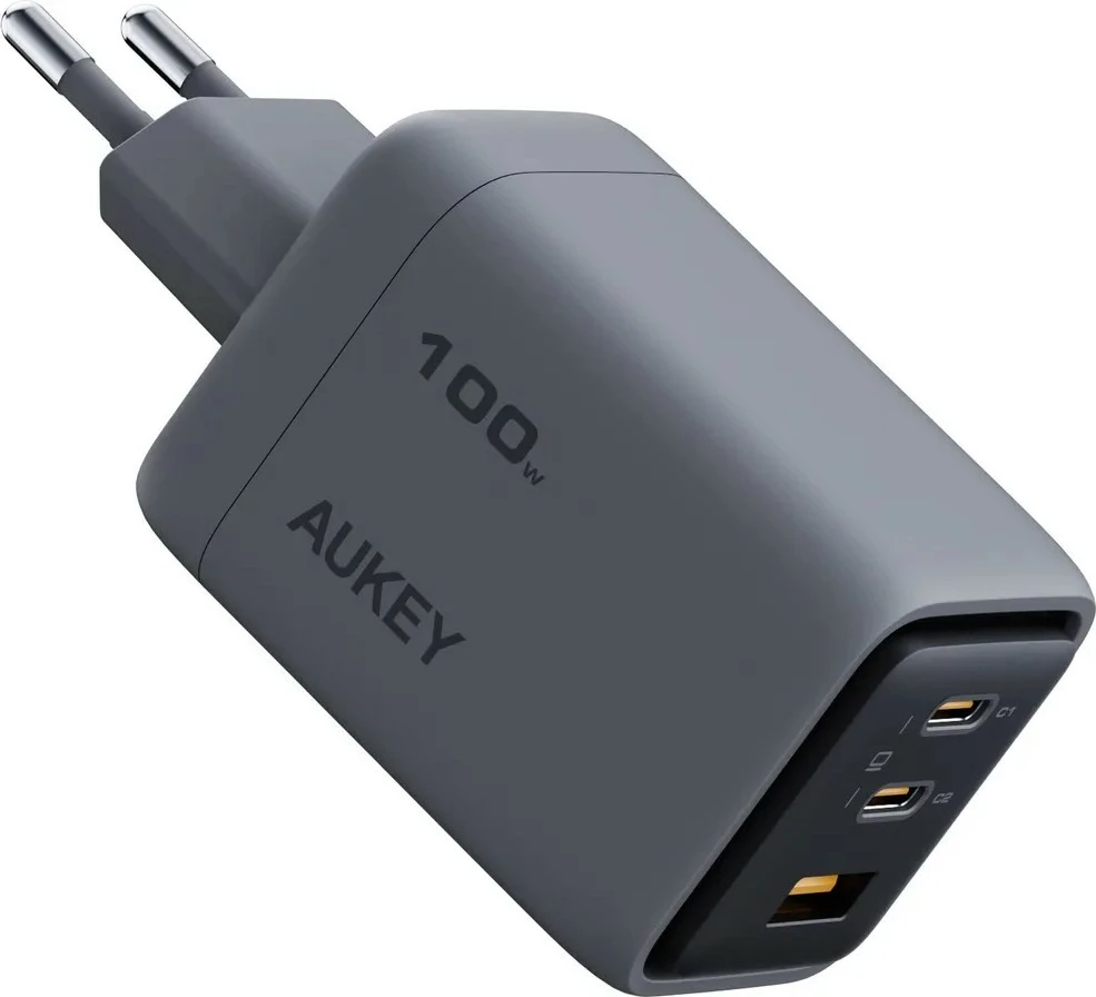 Karikues muri AUKEY PA-C5 Comet Mix 3, 100W, 3xUSB (2xUSB-C, 1xUSB-A), Gri